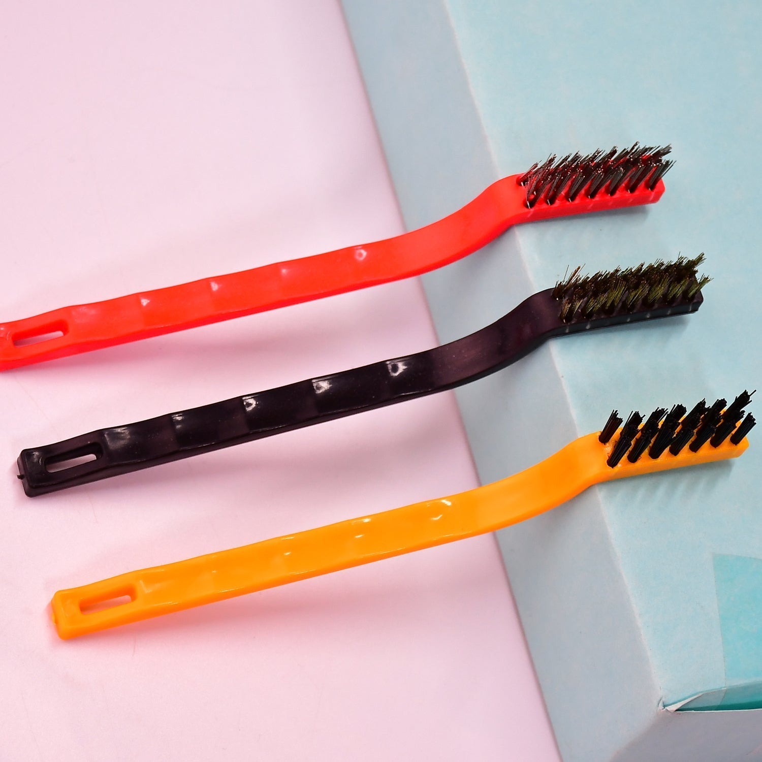 2166 3pc Mini Wire Brush Set Brass Nylon Stainless Steel Bristles Household Cleaning Brush for Gas Stove, Smoke Machine Tool Burner Tiles Tap Rust Removal Welding Slag Dirt & Paint Scrubbing. 2166 3pc Mini Wire Brush Set Brass Nylon Stainless Steel Bristles Household Cleaning Brush for Gas Stove, Smoke Machine Tool Burner Tiles Tap Rust Removal Welding Slag Dirt & Paint Scrubbing.